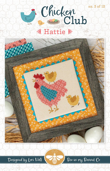 Hattie Chicken Club #3 Cross Stitch