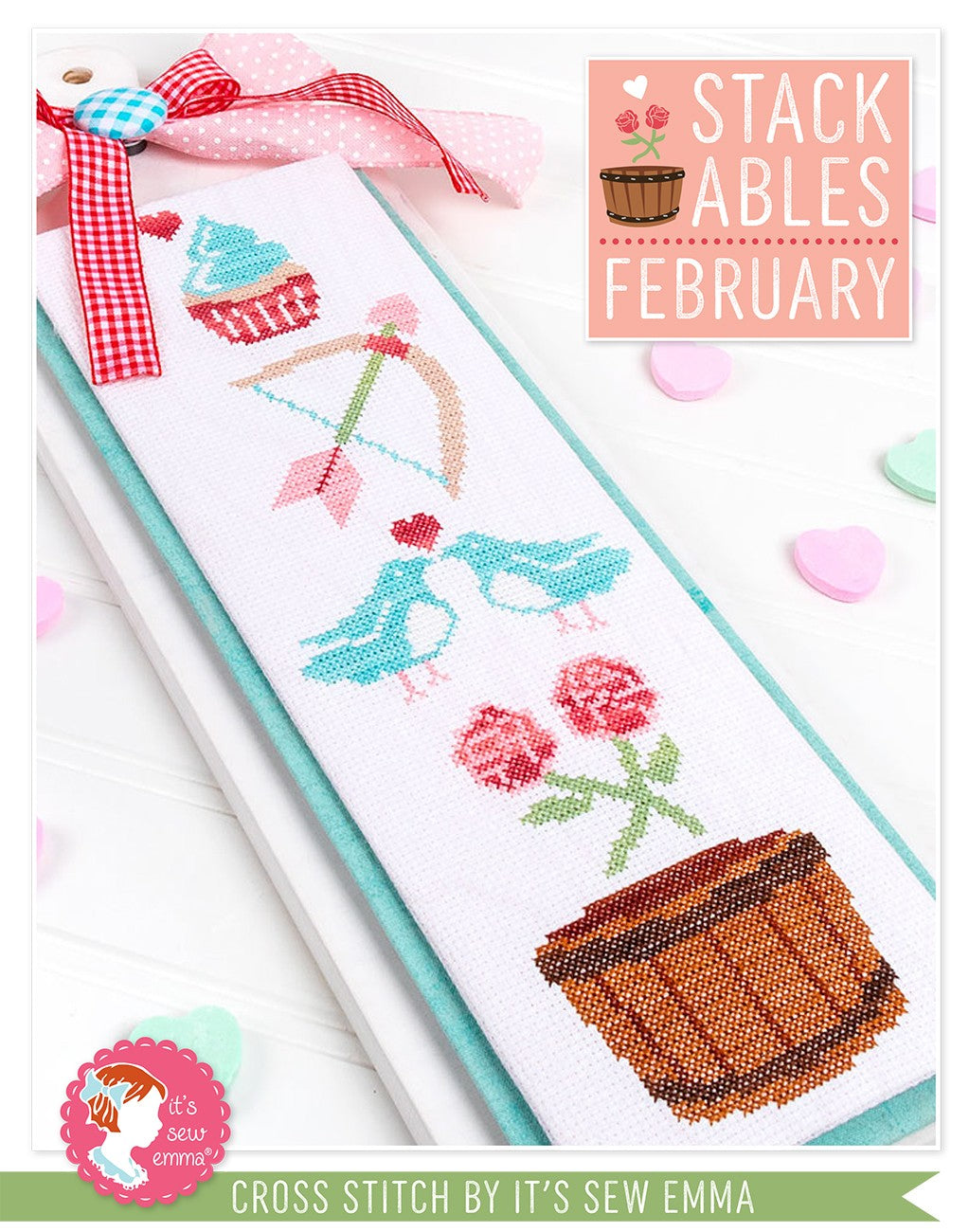 February Stackables Cross Stitch