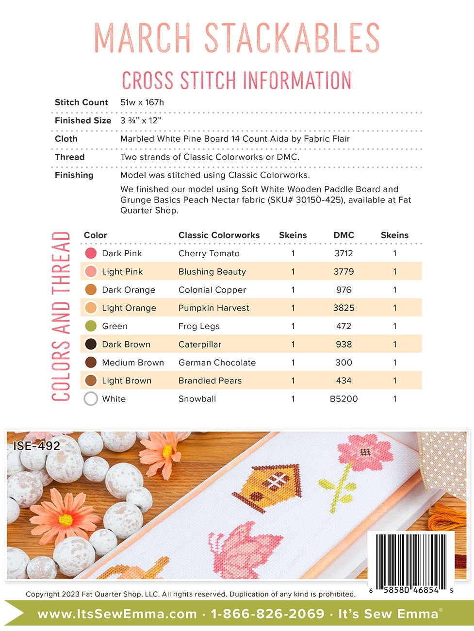 March Stackables Cross Stitch