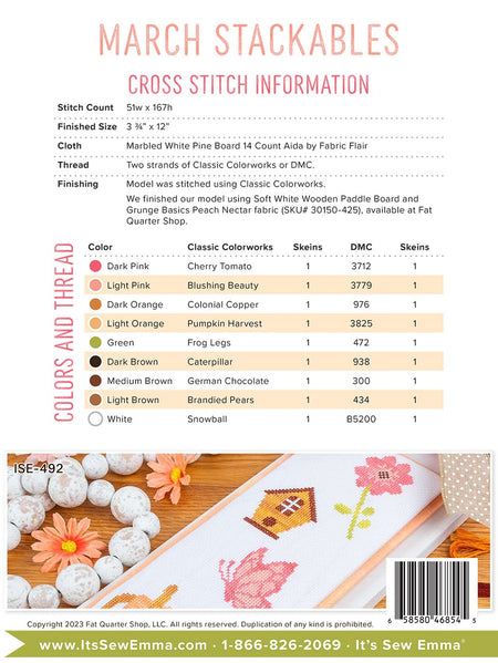 March Stackables Cross Stitch