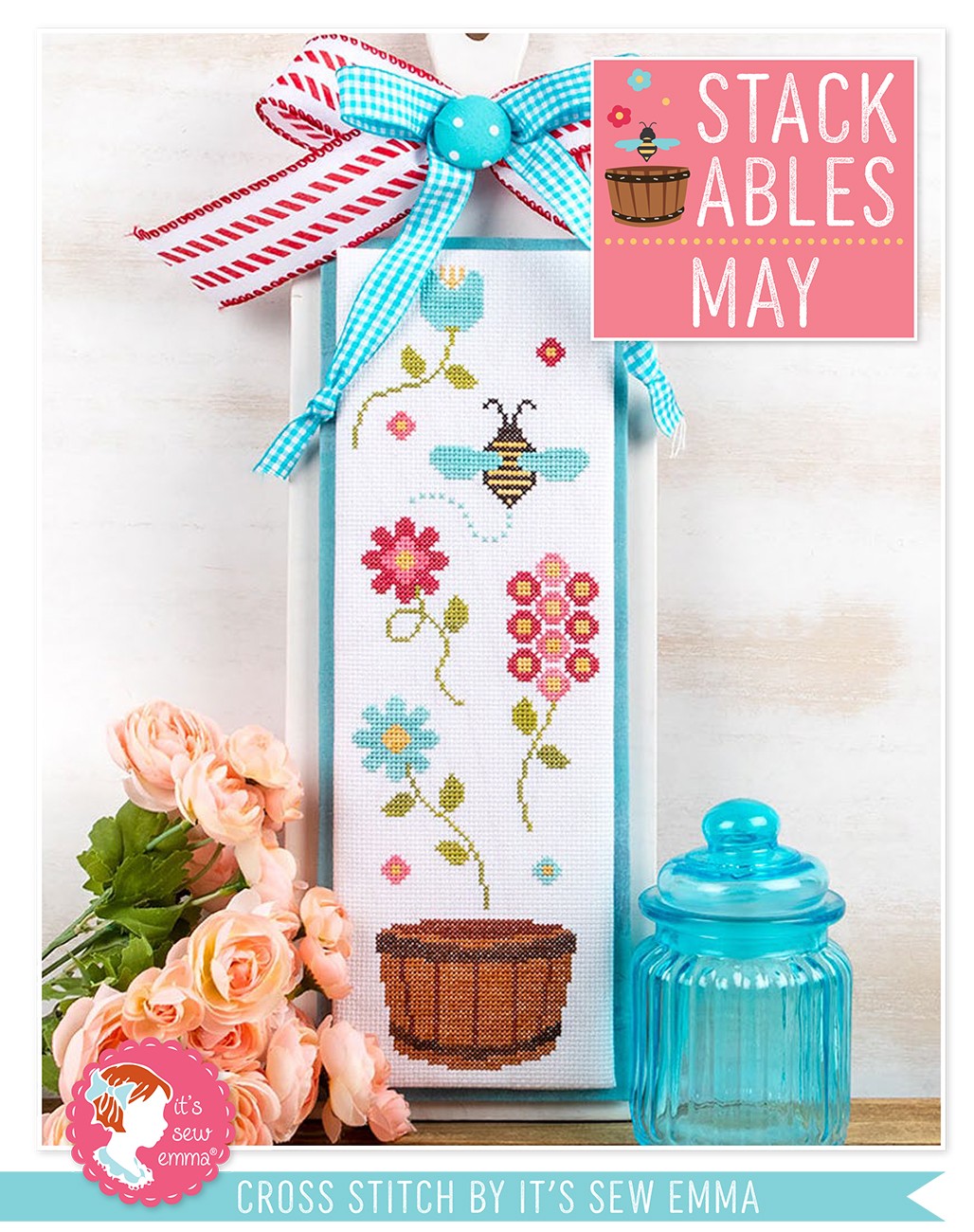 May Stackables Cross Stitch Pattern