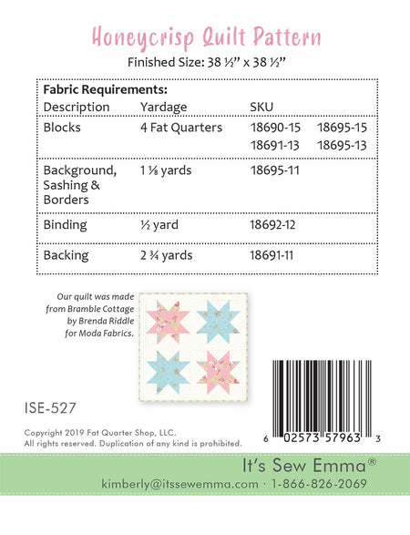 Honeycrisp Quilt Pattern by It's Sew Emma
