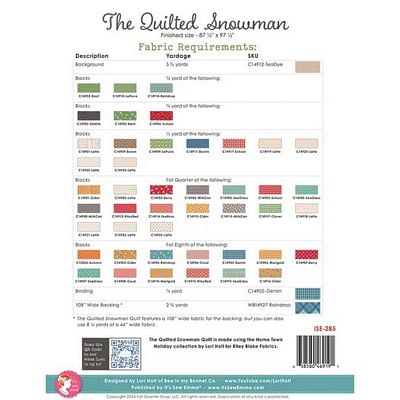 The Quilted Snowman Quilt Pattern