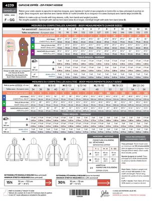 Danaelle Zip-Front Hoodie Pattern