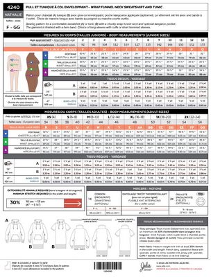 Nathalie Wrap Funnel Neck Sweatshirt Pattern