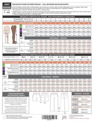 Denyse - Pull-on Woven Pants and Shorts Pattern