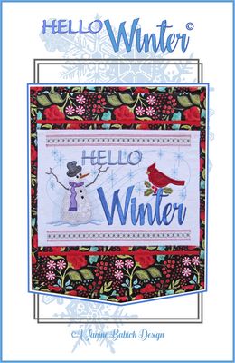 Hello Winter Wall Hanging Machine Embroidery Des