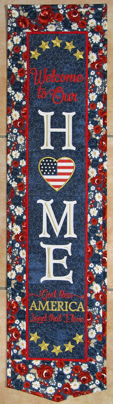 Welcome to Our Home-Patriotic Pattern