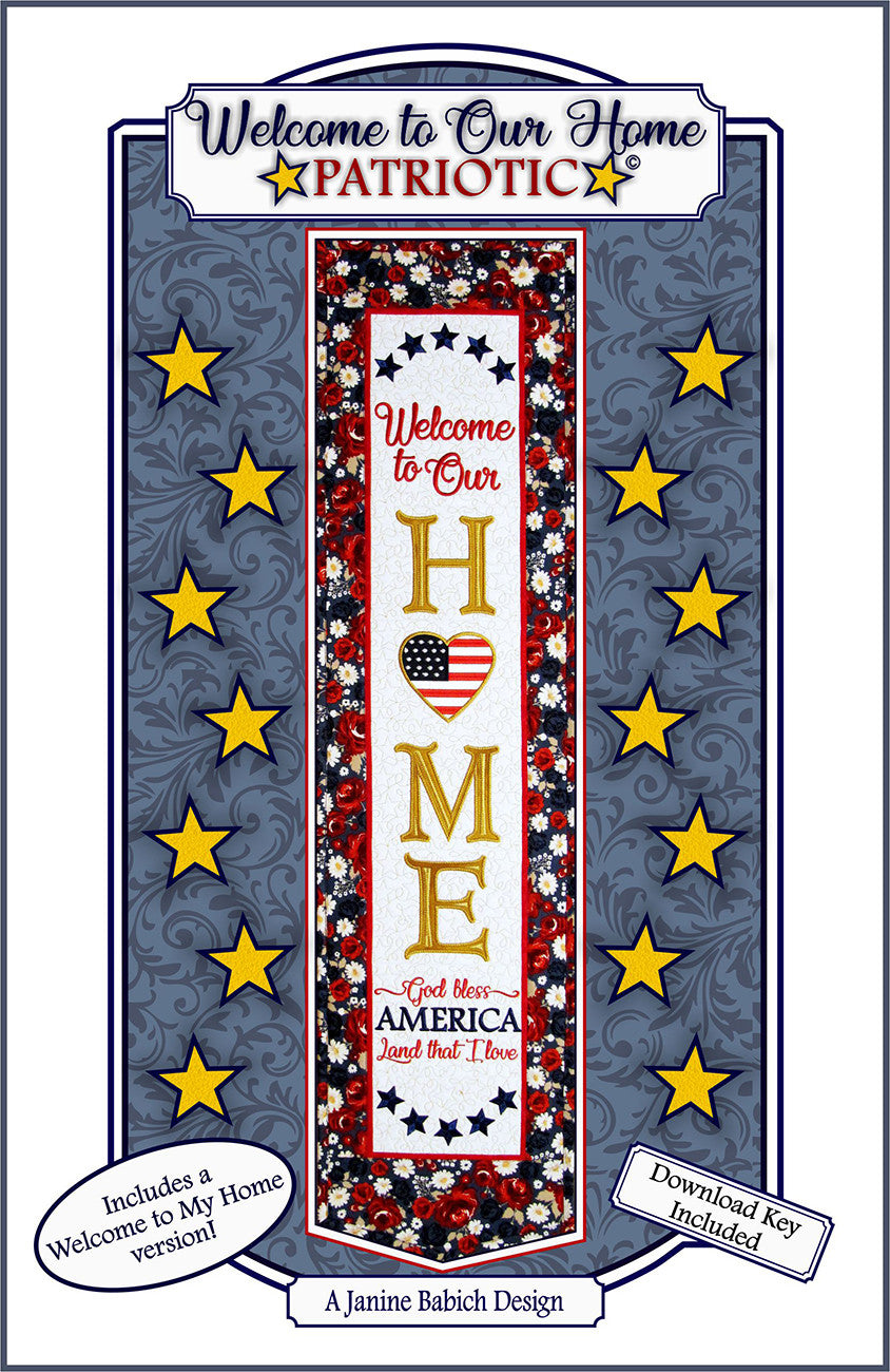 Welcome to Our Home-Patriotic Pattern