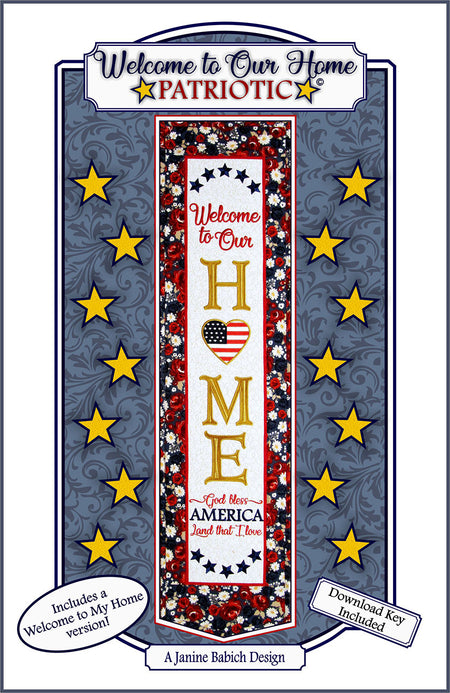 Welcome to Our Home-Patriotic Pattern