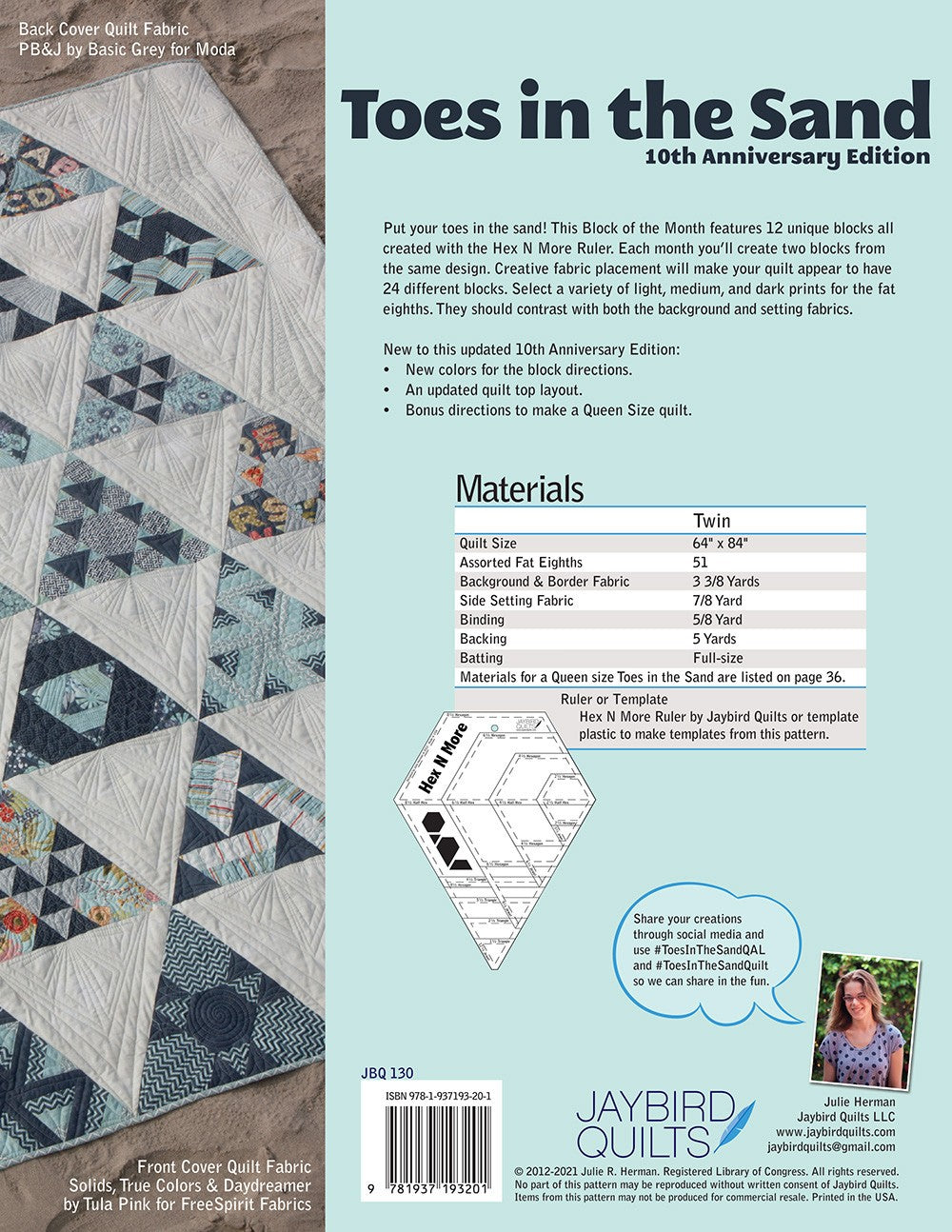 Toes in the Sand Block of the Month Pattern