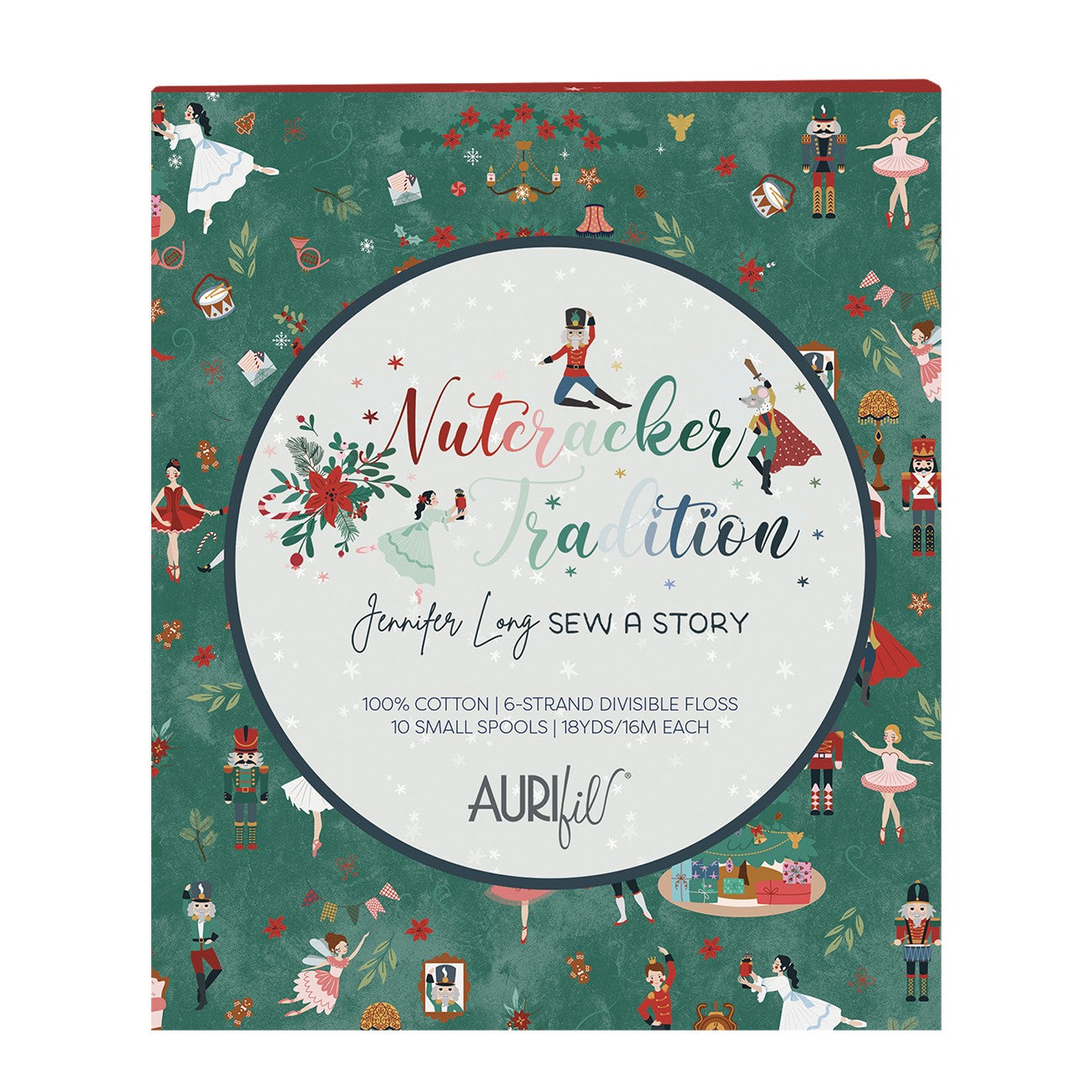 Nutcracker Tradition by Jennifer Long — Aurifil Thread Set, 10 Spools