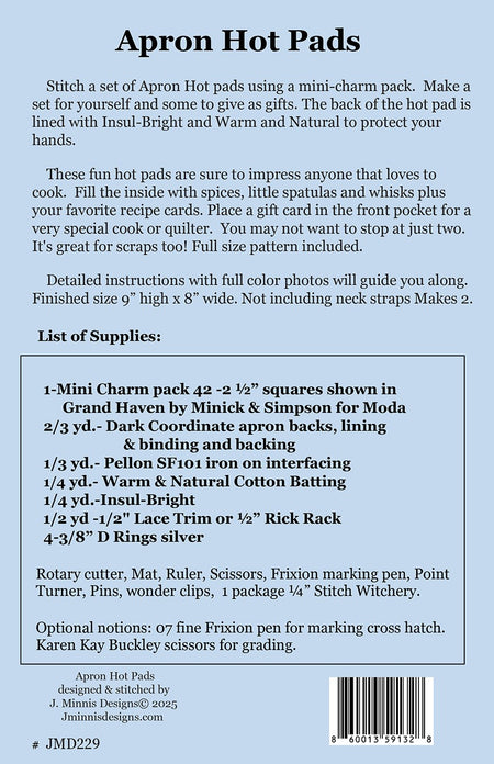 Apron Hot Pads Pattern