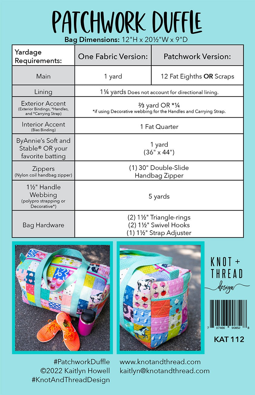 Patchwork Duffle Pattern