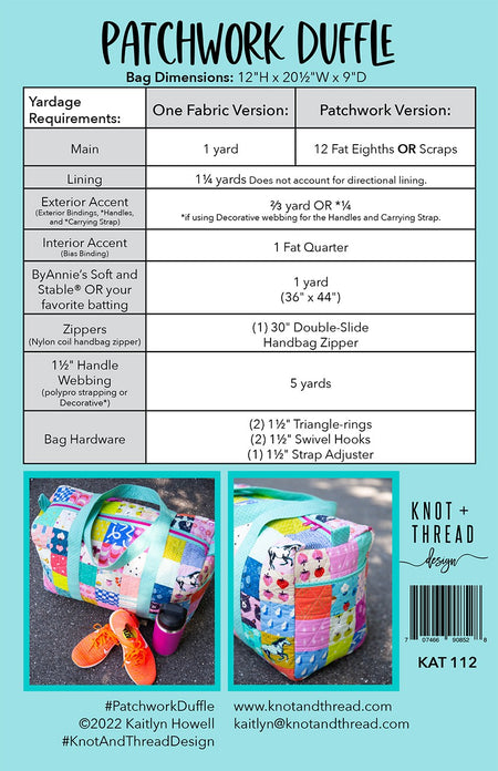 Patchwork Duffle Pattern