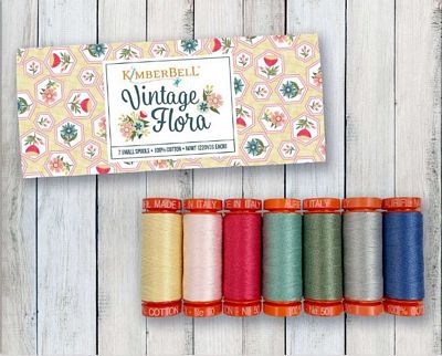 Vintage Flora by Kimberbell — Aurifil 50wt Thread Set, 7 Spools
