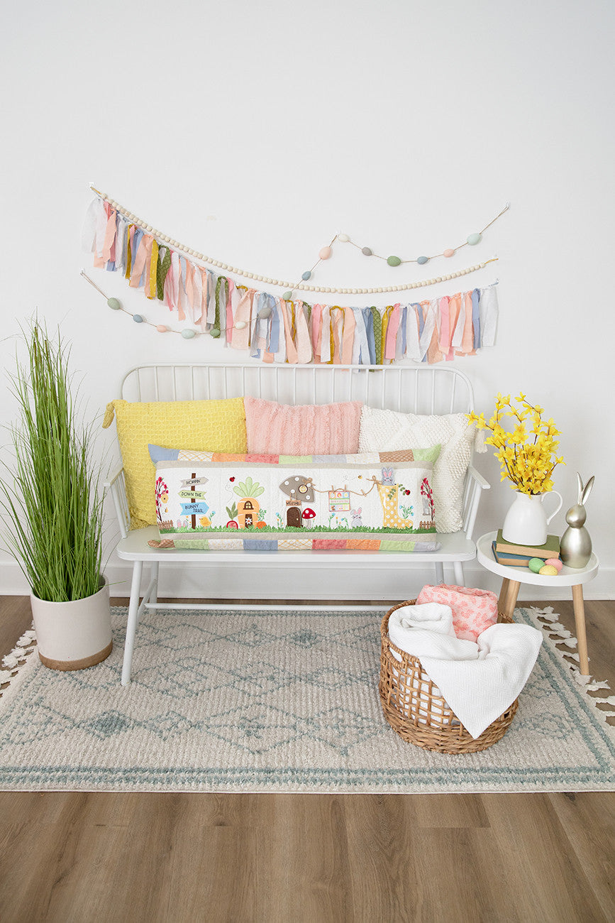 Hoppin' Down The Bunny Trail Bench Pillow Pattern