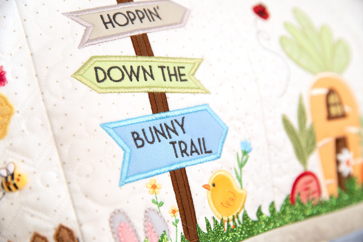 Hoppin' Down The Bunny Trail Bench Pillow Pattern