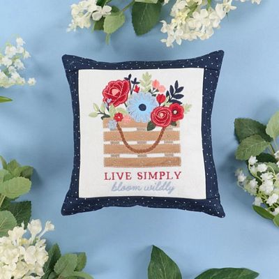 Country Blooms 8in x 8in Pillow
