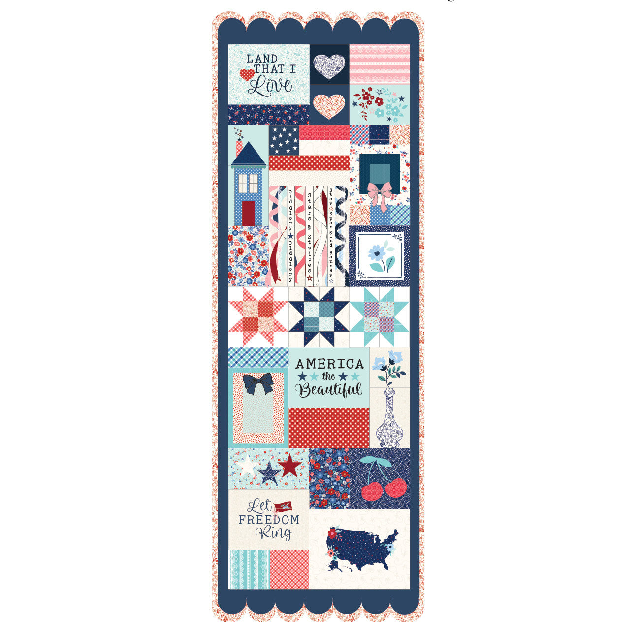 Star-Spangled Beauty Ladder Quilt