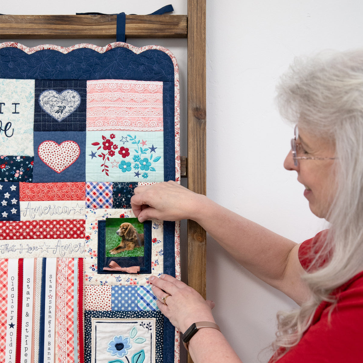 Star-Spangled Beauty Ladder Quilt