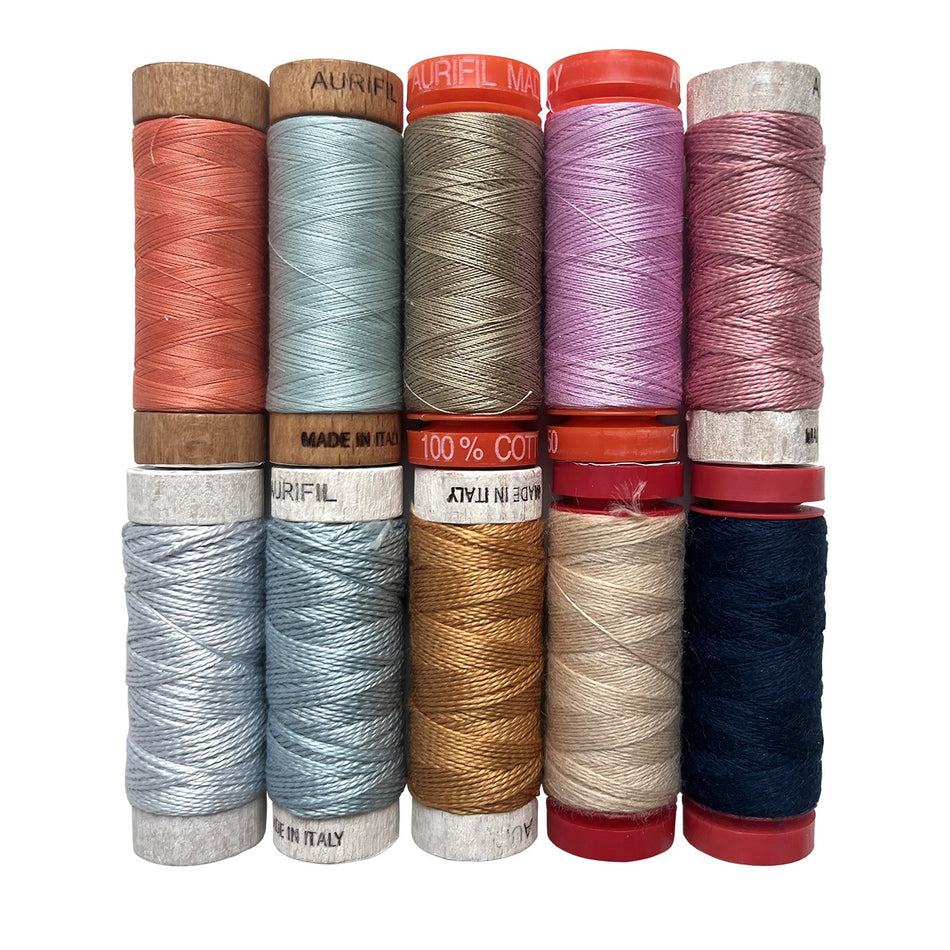 Coastal Walk by Karen Lewis — Aurifil Thread Set, 10 Spools