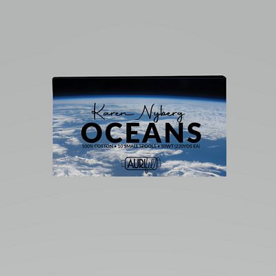 Earth View: Oceans by Karen Nyberg — Aurifil 50wt Thread Set, 5 Spools