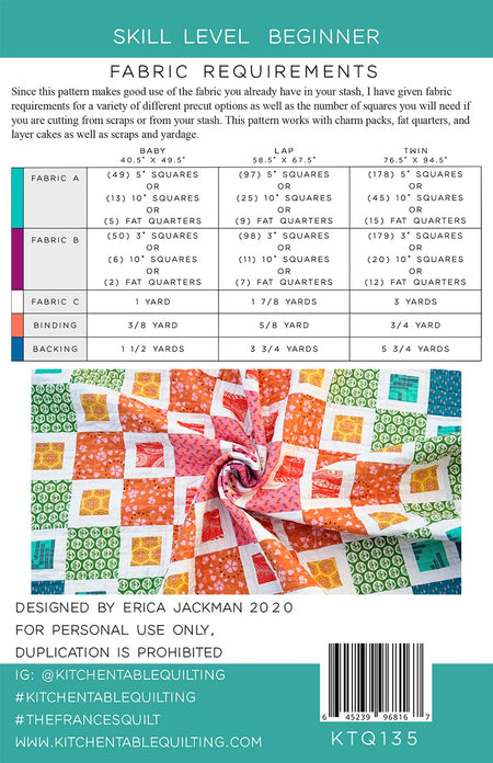 The Frances Quilt Pattern