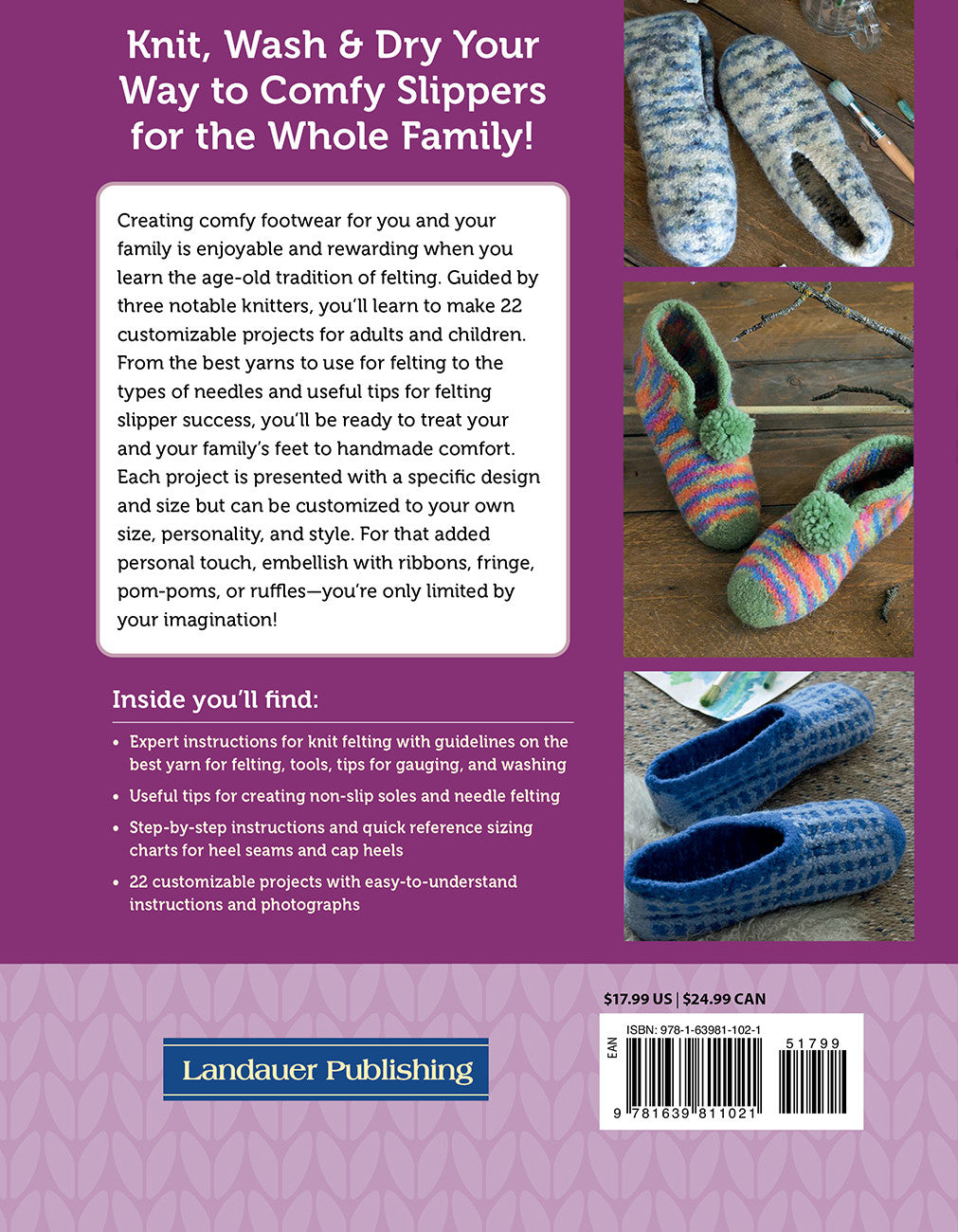 Knitting and Felting Slippers