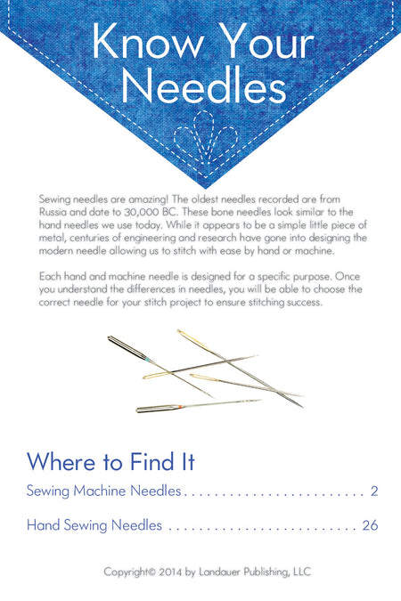 Know Your Needles Carry Along Guide