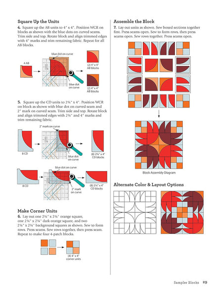 Wonderful Curves Sampler Quilt Block Book