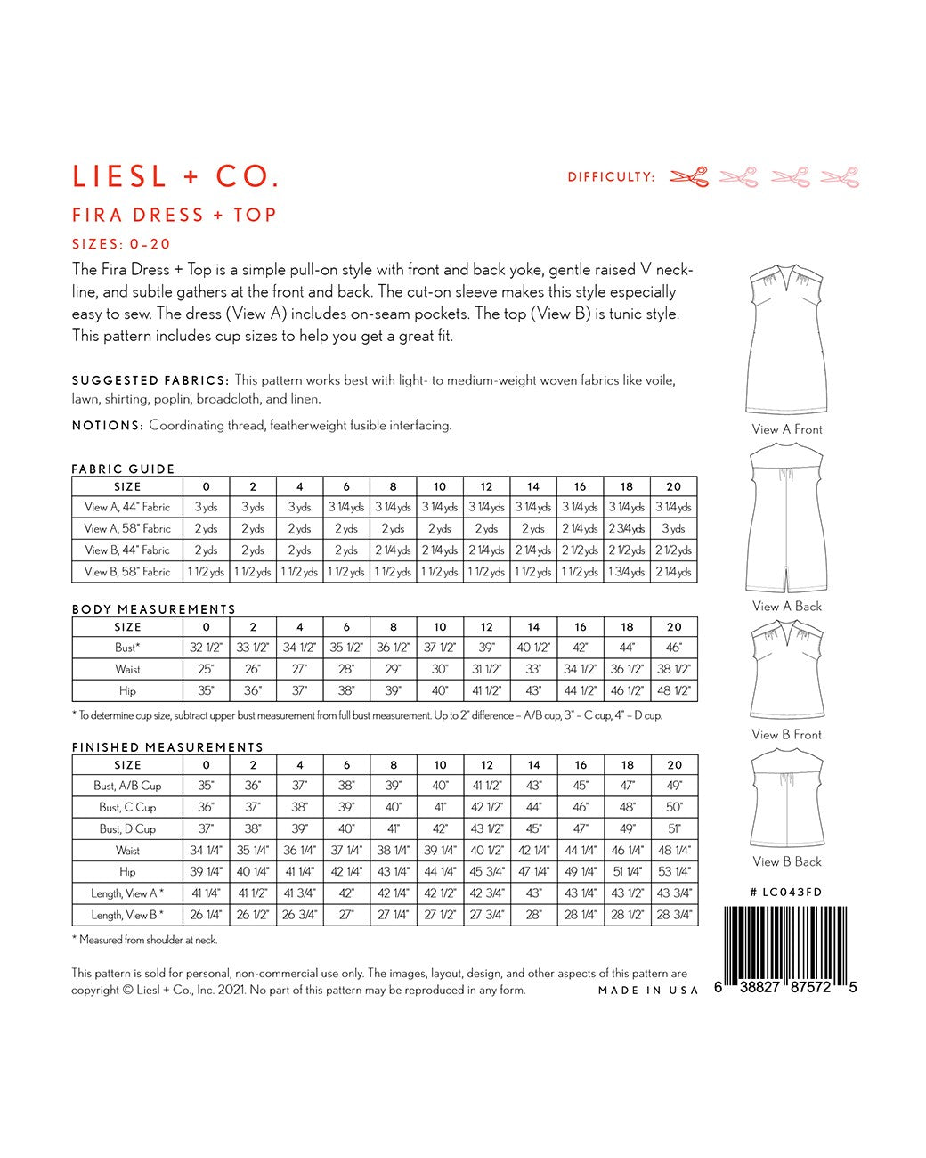 Fira Dress and Top Pattern