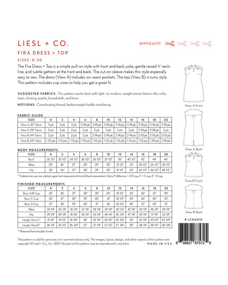 Fira Dress and Top Pattern