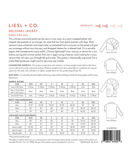 Helsinki Jacket Pattern