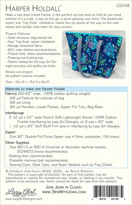 Harper Holdall Pattern