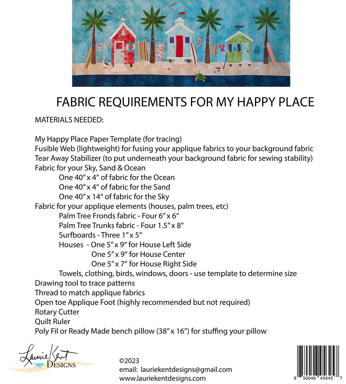 My Happy Place Machine Applique Pattern
