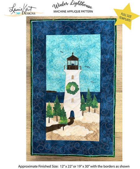 Winter Lighthouse Machine Applique Pattern