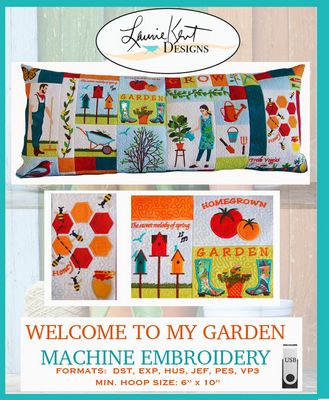 Welcome to My Garden Bench Pillow USB Version