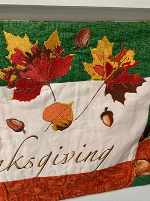Happy Thanksgiving  Bench Pillow USB Version