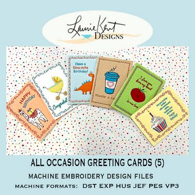 All Occasion Embroidery Card Designs USB Version