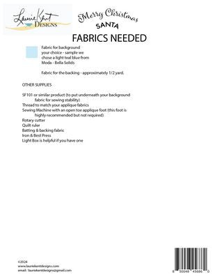 Merry Christmas Santa - Laser Cut Fabric Kit