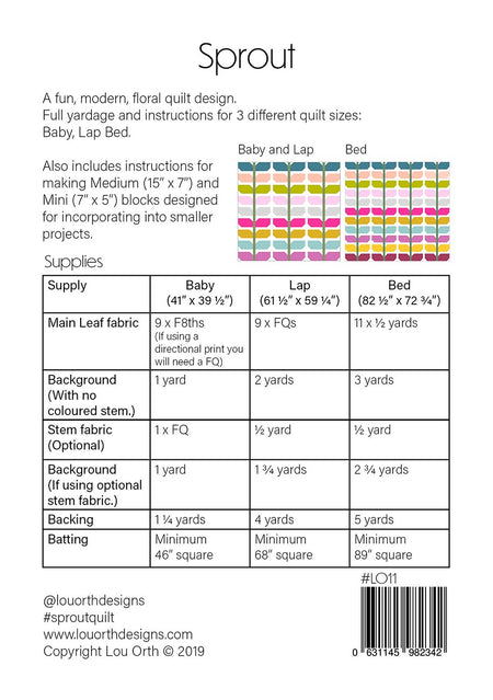 Sprout quilt pattern
