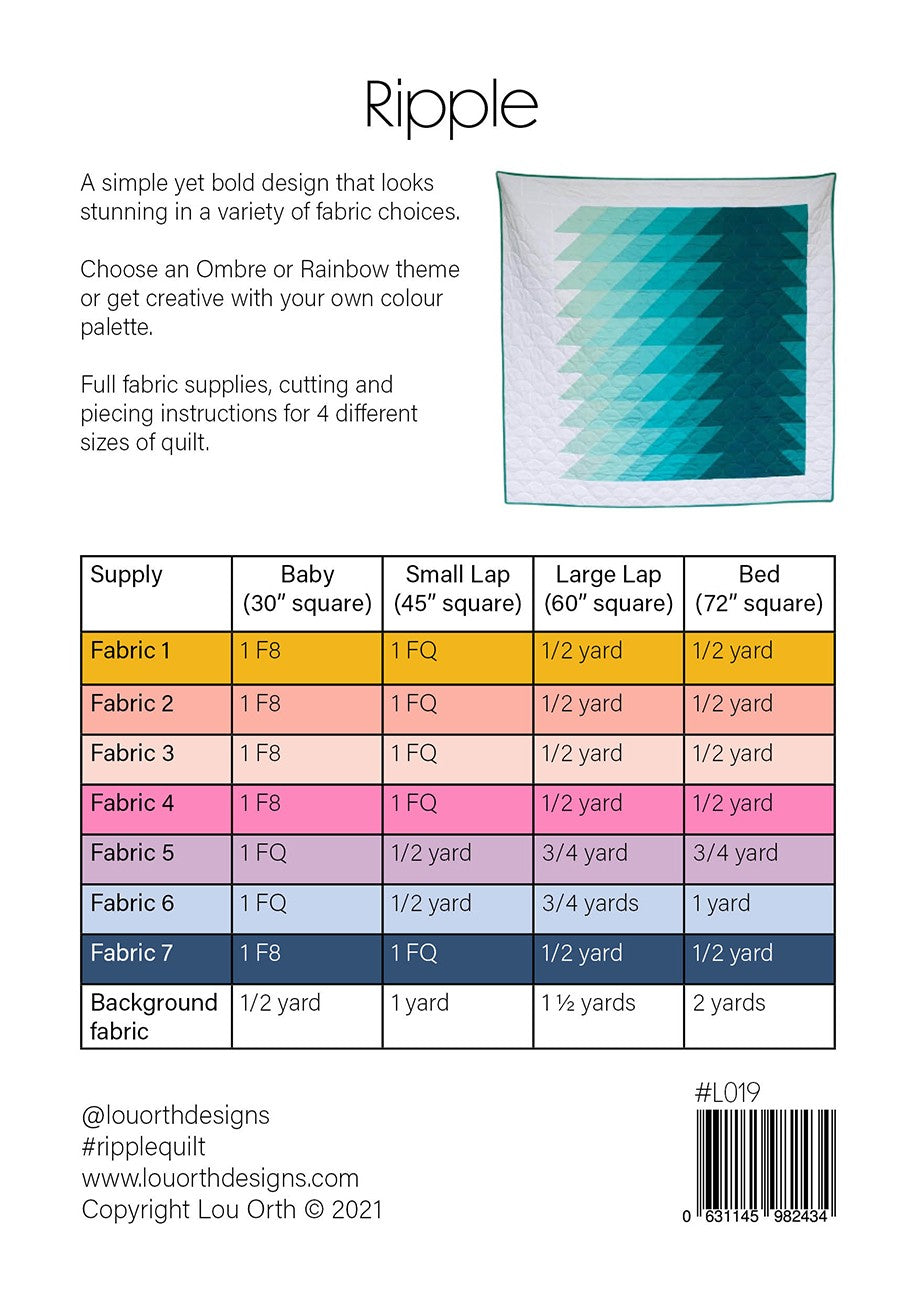 Ripple quilt pattern