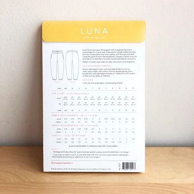 Luna Pants Pattern