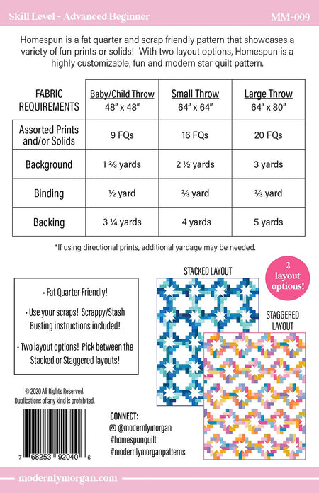 Homespun Pattern
