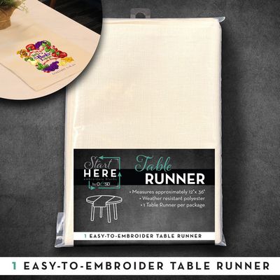 OESD Table Runner White 12in x 36in