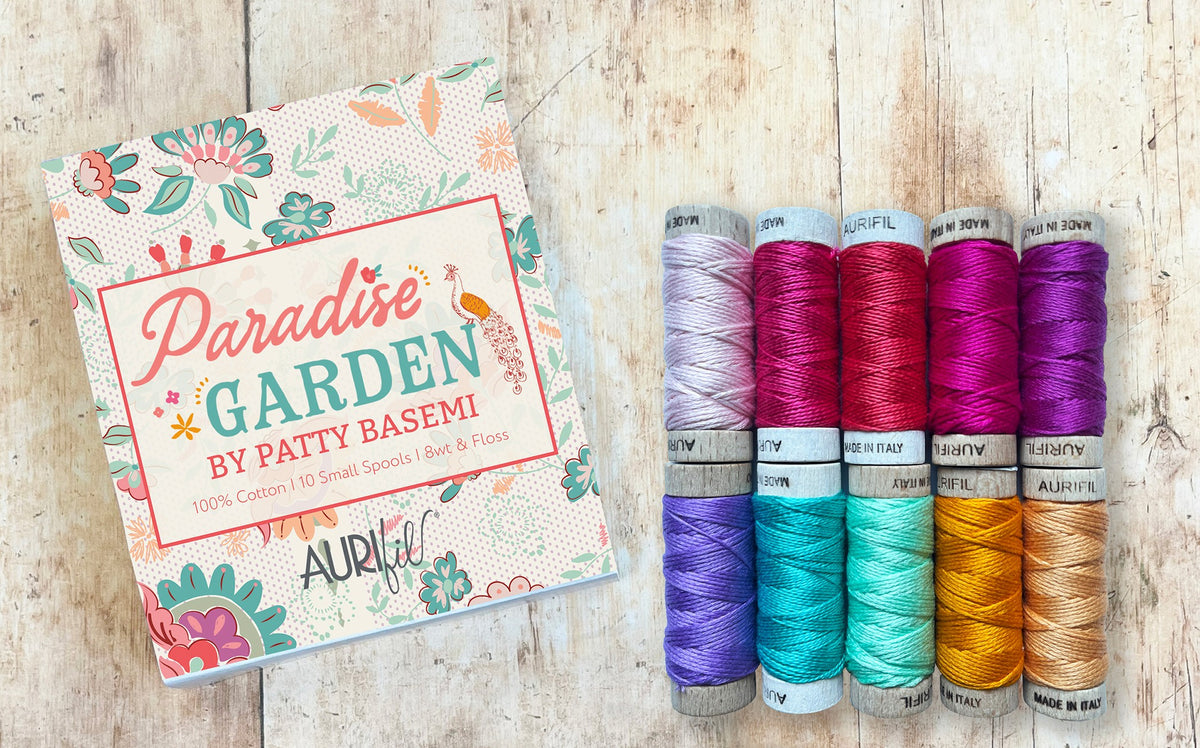 Paradise Garden by Patty Basemi — Aurifil Thread Set, 10 Spools