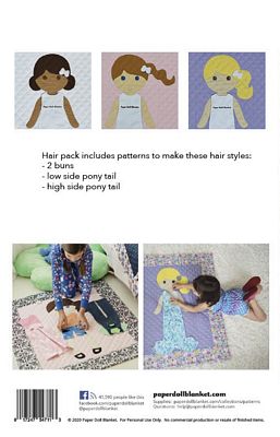 Paper Doll Blanket Pattern - Hair Pack