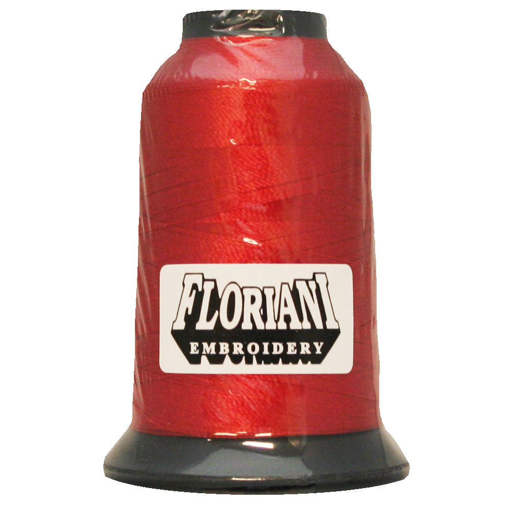 Floriani 40wt Poly Thread Scarlet #0190 – Red Rock Threads