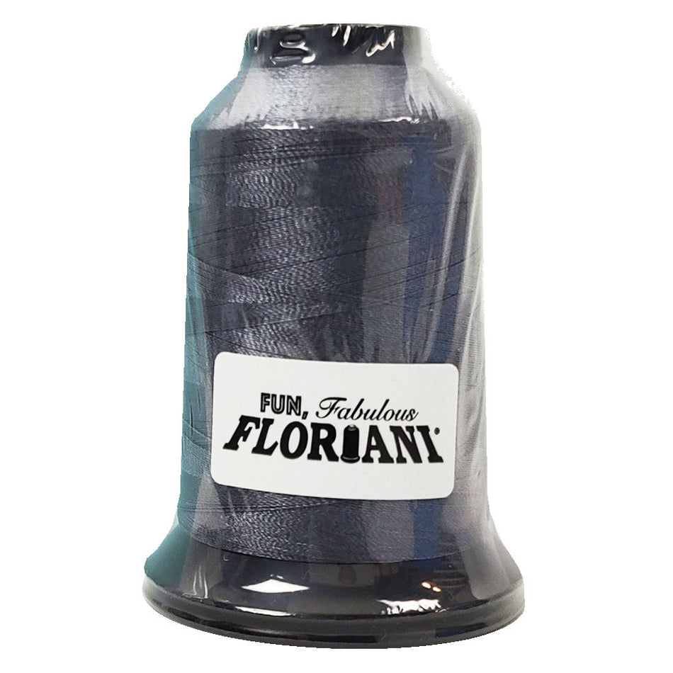 Floriani 40wt Polyester Thread 4352 Dark Grey/Blue  1000m